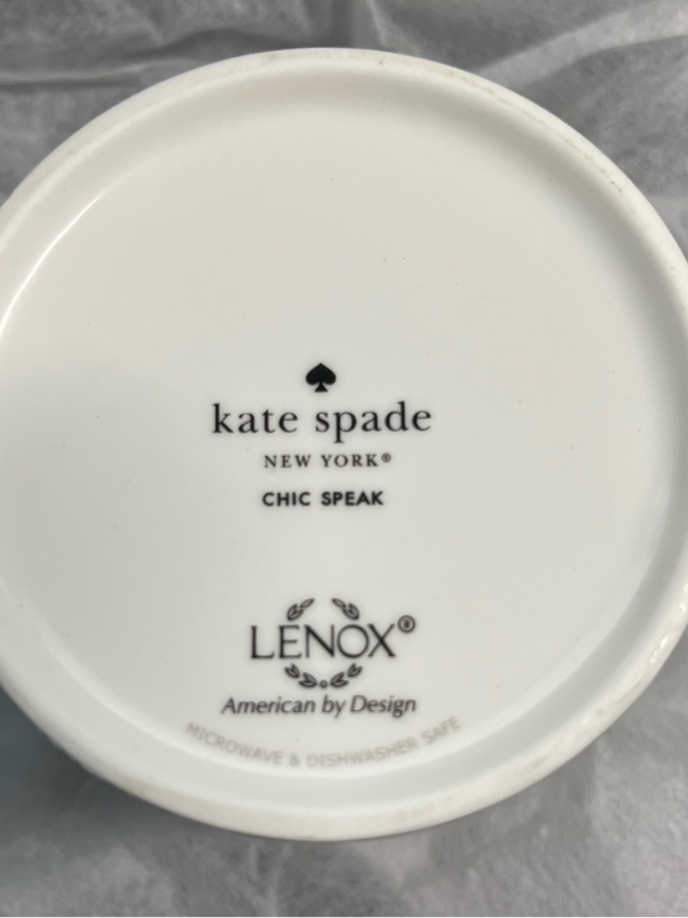 Kate spade One in a Million Green Lenox  White Striped Ceramic Mug - Picture 3 of 4